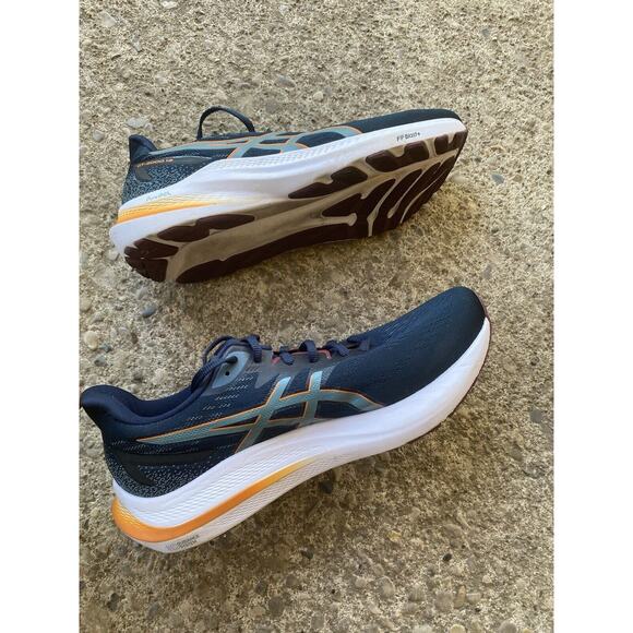 Asics GT-2000 12 Mens 9 Shoes Road Running TrainerBlue Orange - Picture 5 of 12